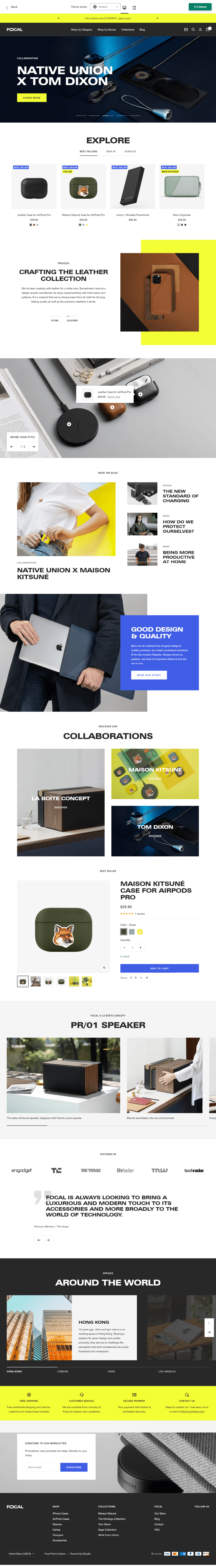 Build Shopify store Focal theme