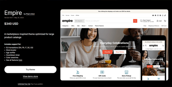 Empire Shopify Theme