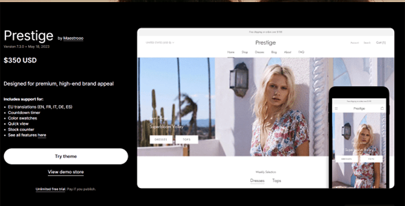 Prestige Shopify Theme