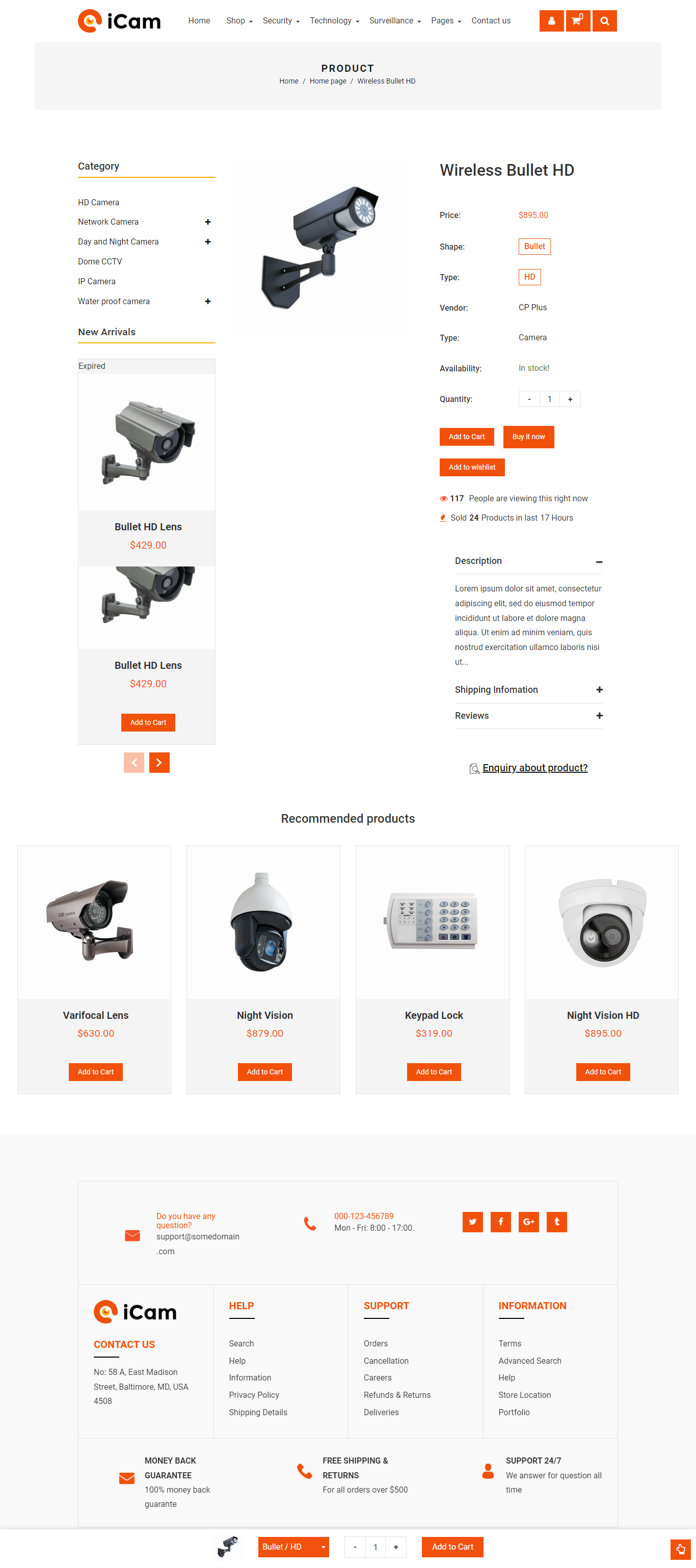 iCam CCTV Shopify theme free