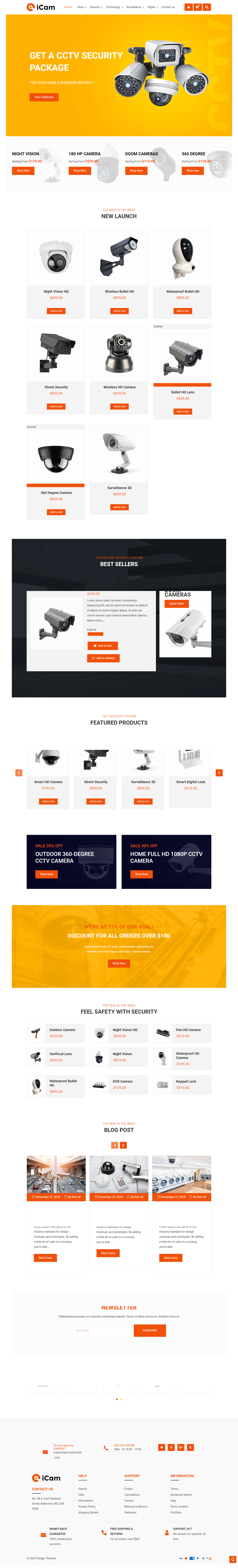 iCam CCTV Shopify templates free