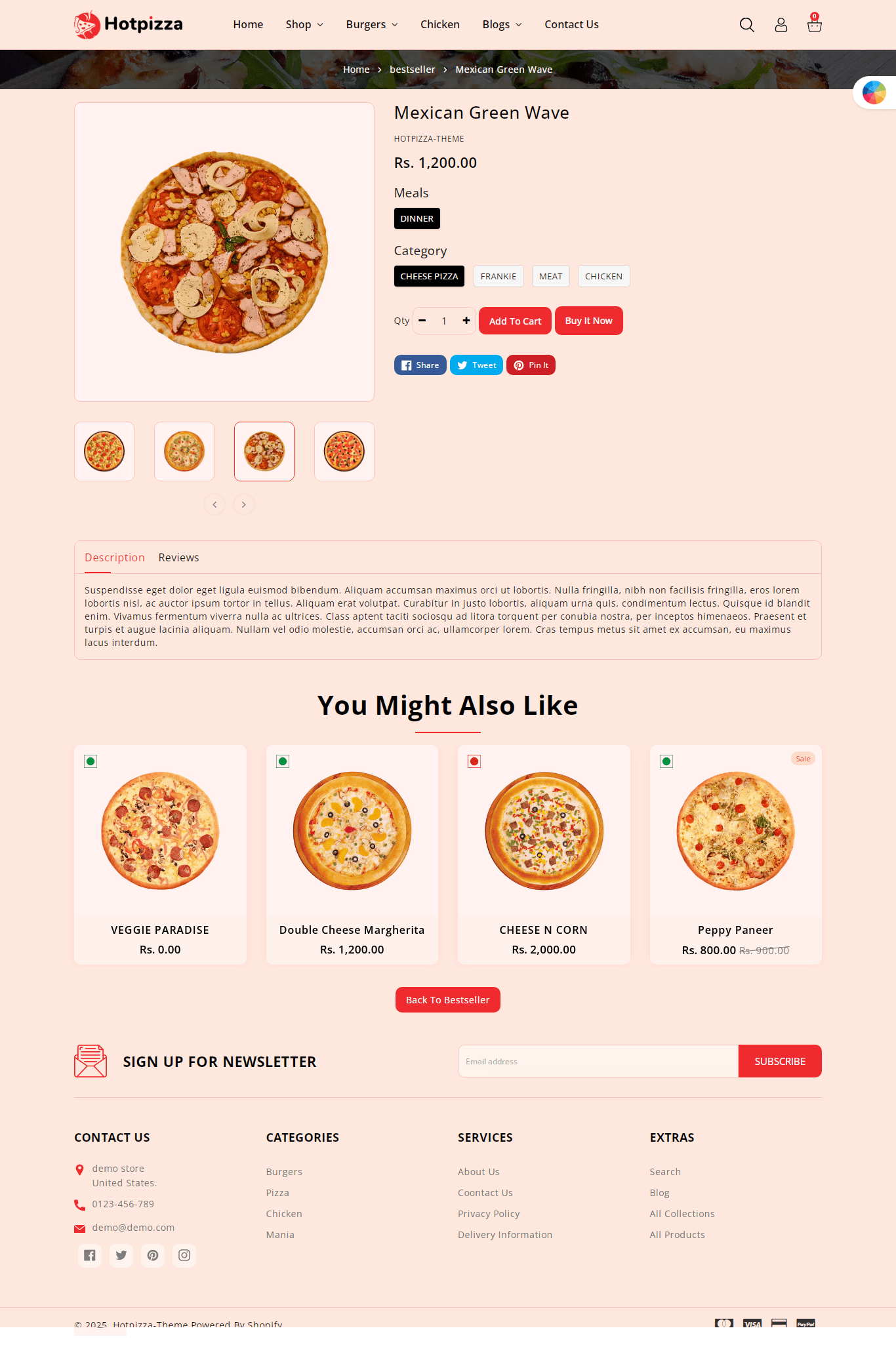 HotPizza Shopify Premium Theme Free Download