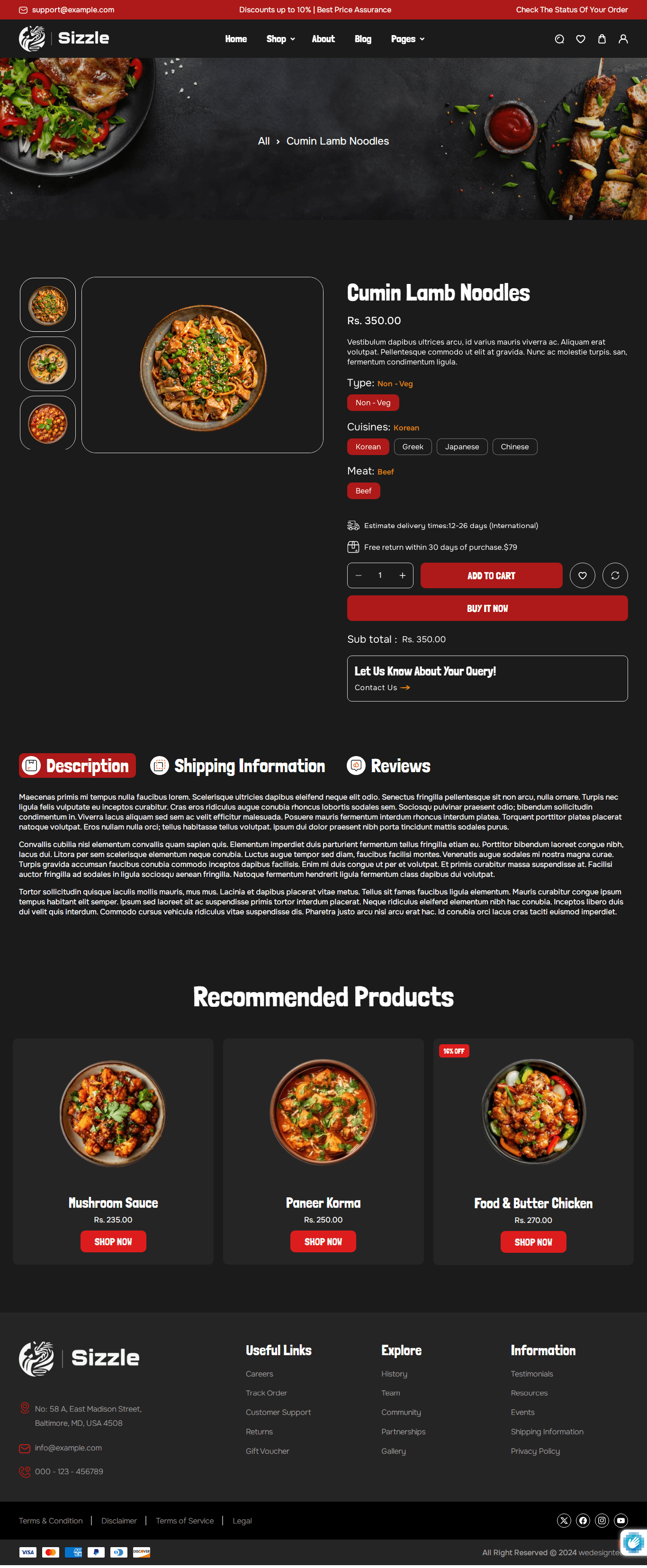 Sizzle Shopify theme free