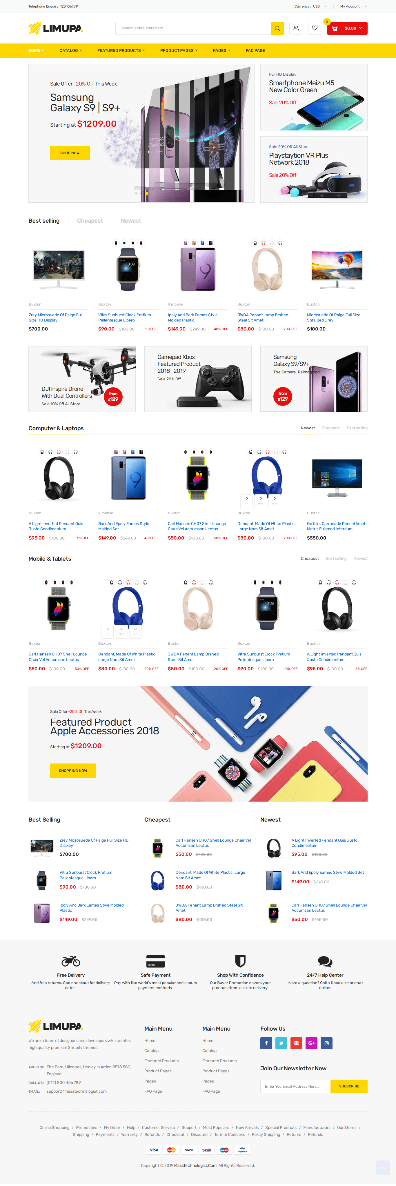 Limupa Shopify templates free