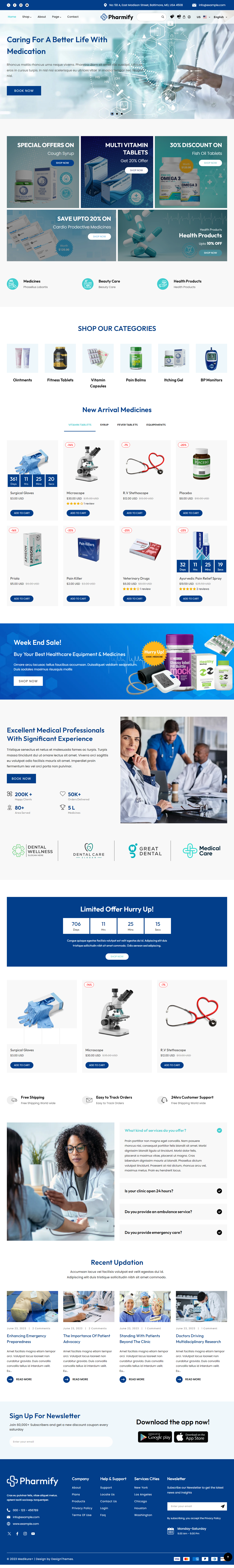 Pharmify Shopify templates free