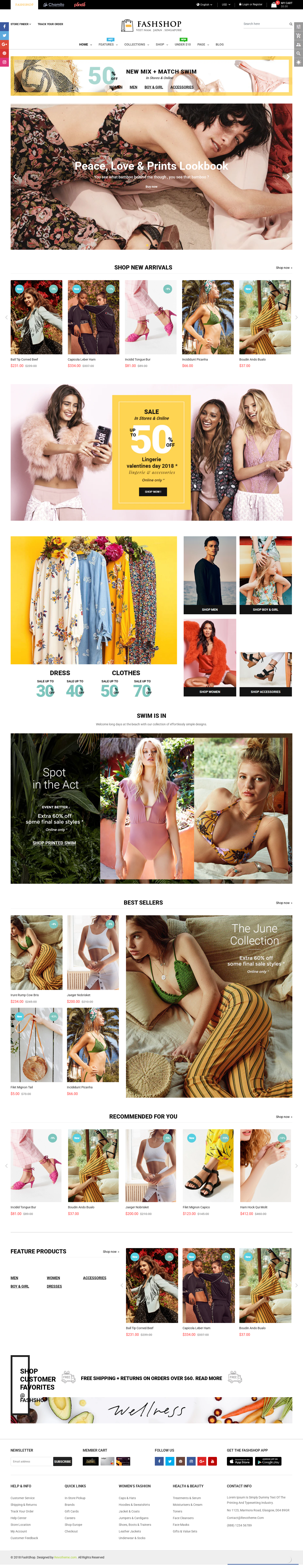 FashShop Shopify templates free