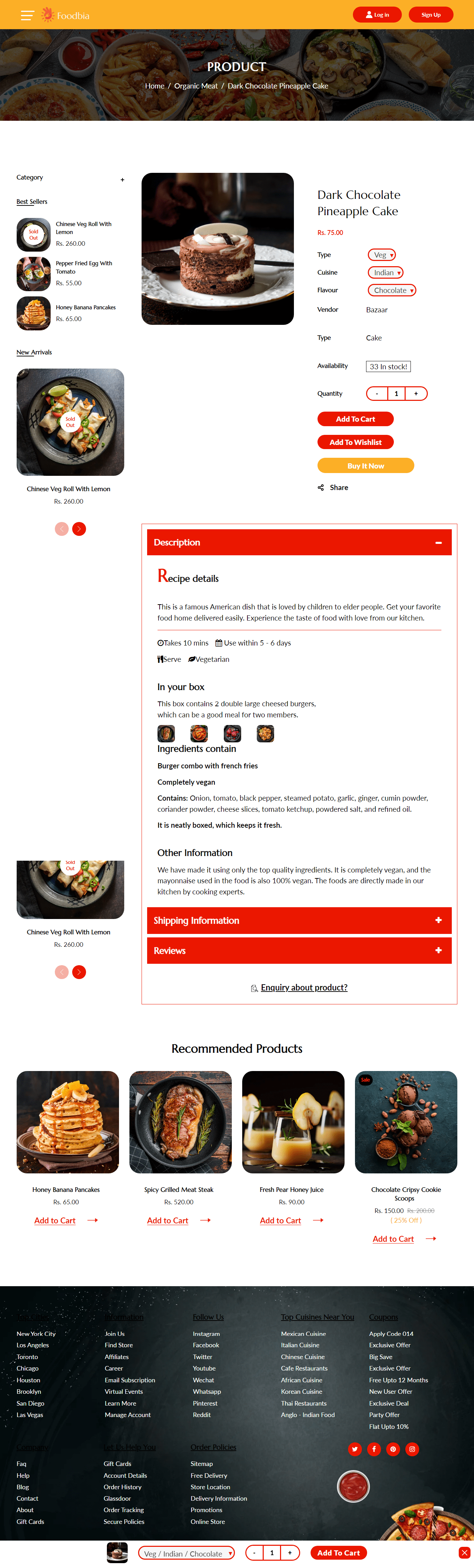 Foodbia Shopify theme free