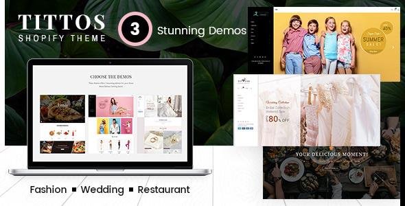 Tittos Food Fashion Wedding Shopify Theme