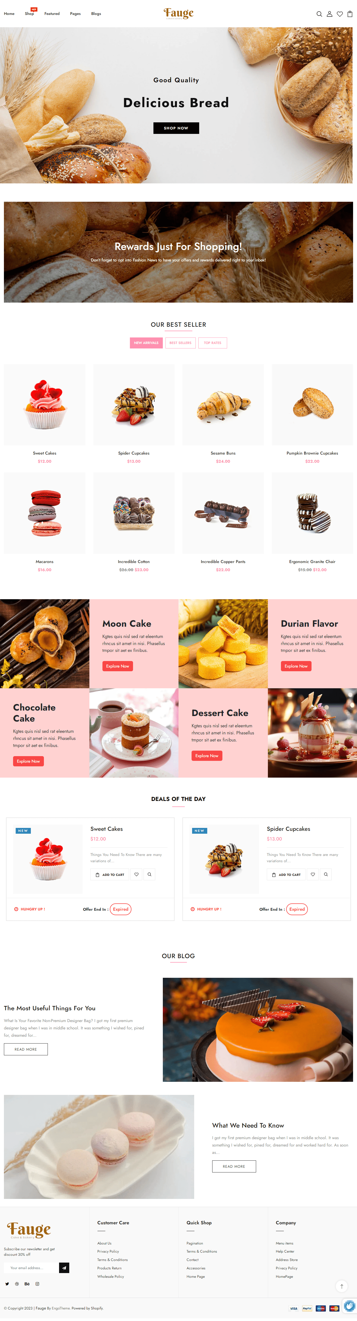 Fauge Shopify templates free