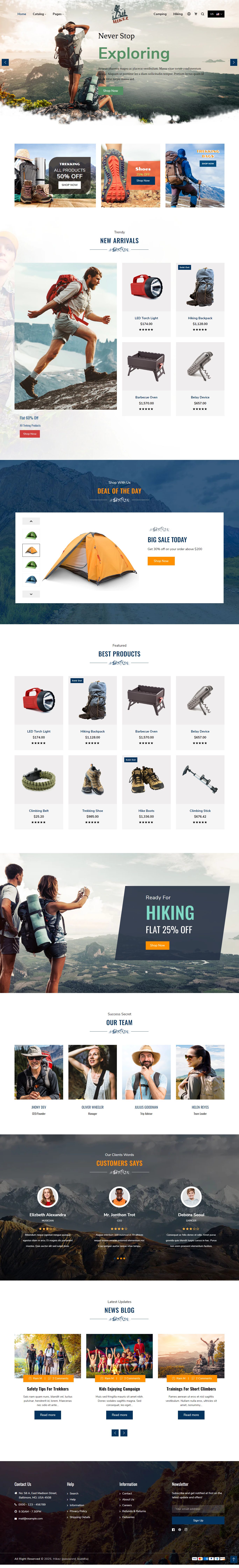 Hikez Trekking Shopify templates free