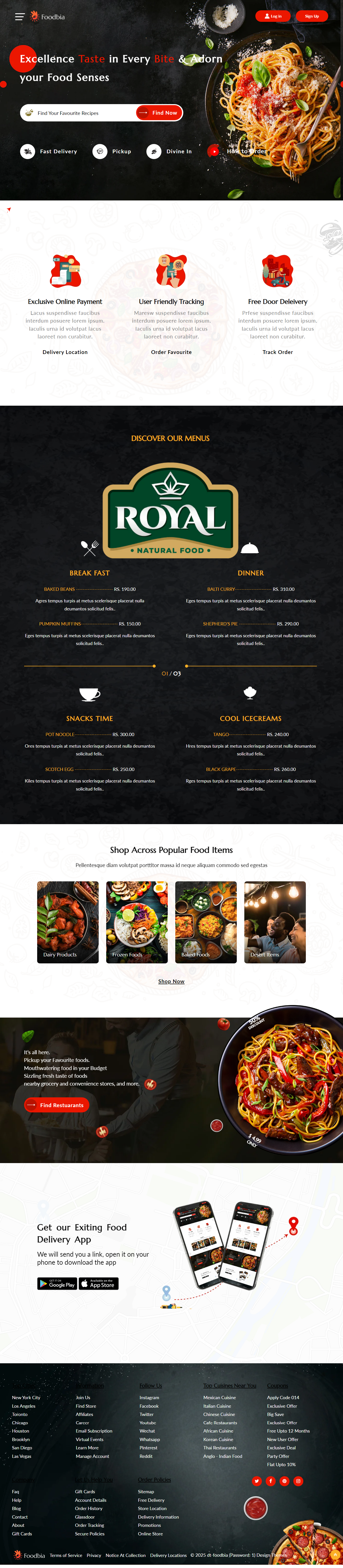 Foodbia Shopify templates free