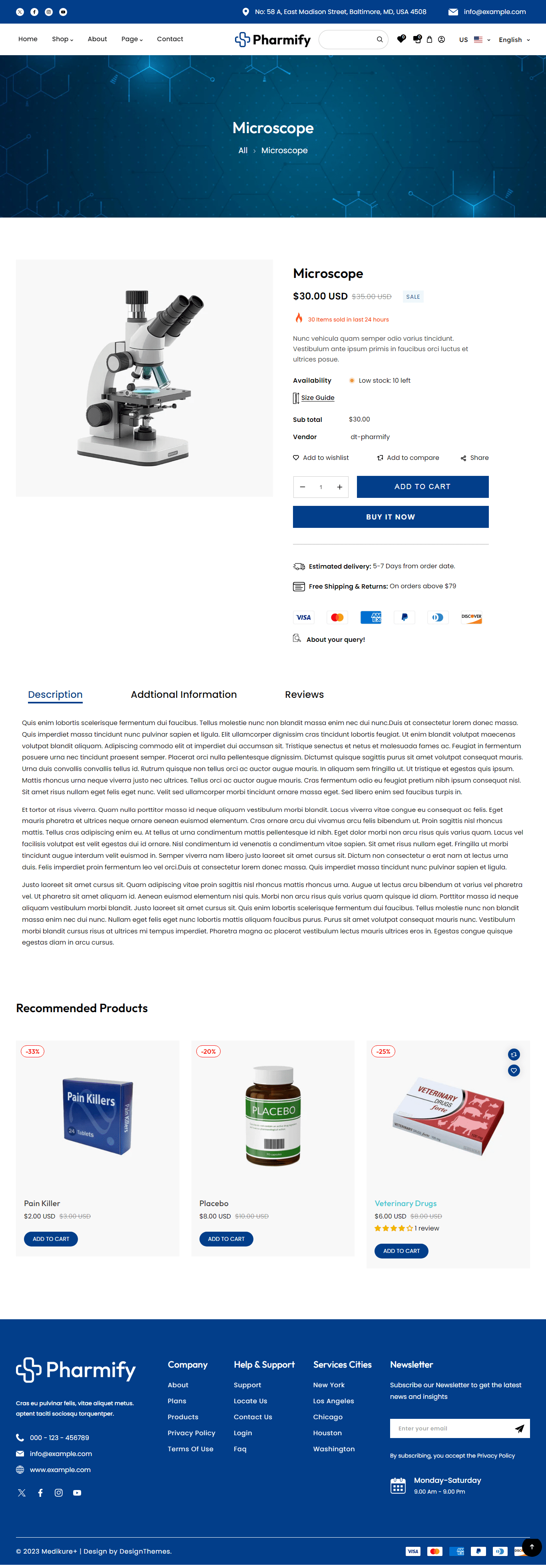 Pharmify Shopify theme free