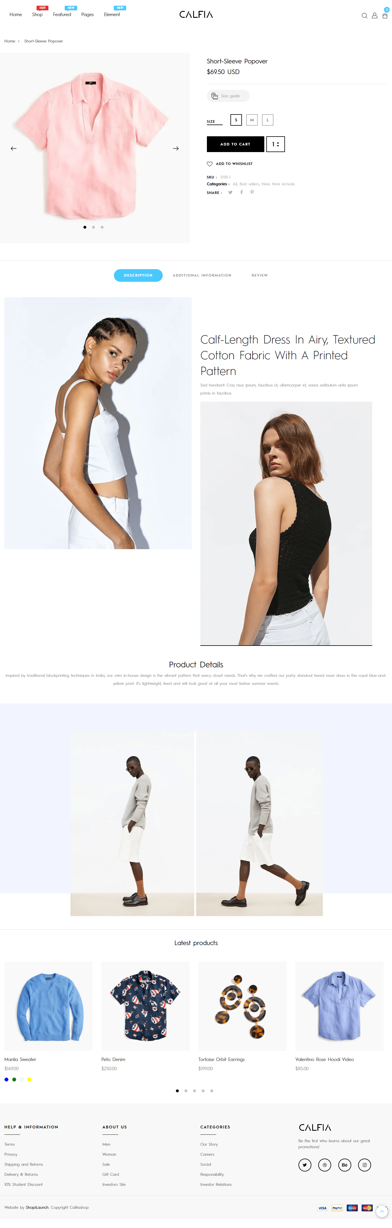 Calfia Shopify theme free