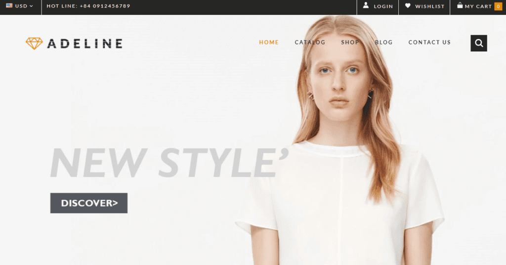 Adeline Theme Is A Premium Shopify Theme