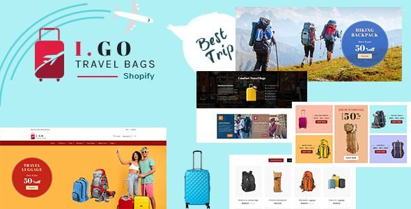 Igo Travel Bag Shop Shopify Theme
