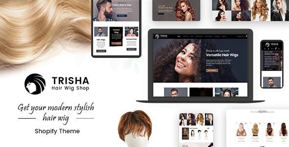 Trisha Weave Hair Wig Marketplace Shopify Theme