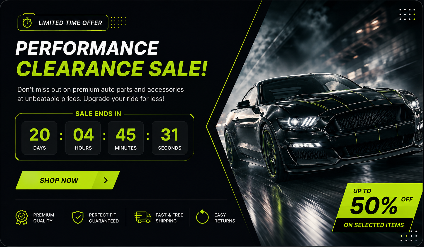 Performance Clearance Sale countdown