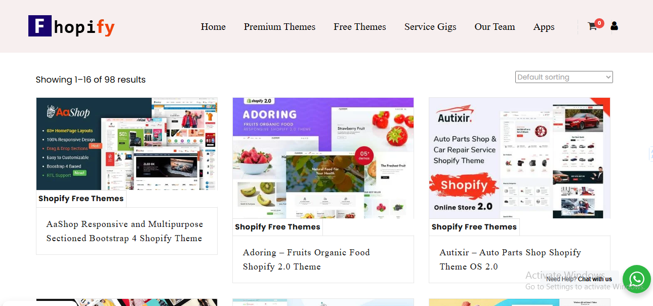Shopify free theme